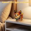 Cute Animal Lamp, Dog Series Art Night Light, Resin Pet Dogs Themed LED Table Lamp with Warm Ambient Glow, Fun Gift for Dog Lovers, USB Plug Use