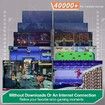 Retro Gaming Console with 40,000+ Classic Games,23 Emulators,Dual 2.4GHz Wireless Controllers,4K HD Output,Compatible with TV/PC/Projector,128GB