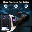 Fitness Tracker with 24/7 Sleep Monitor,Activity Tracker with 1.1In AMOLED Touch Color Screen,Multiple Sport Modes Step Counter,IP68 Waterproof