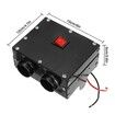 Truck Defogger 12V 500W Car Heater 2 in 1 Windshield De-Icers Portable Car Heaters with Purification for Winter 2 Holes