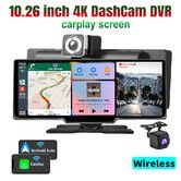 10.26 Inch Carplay GPS DashCam 128G  Car Screen Smart Wireless 4K Dashcam MP5 Android AUTO Carplay Video Player Christmas Gift