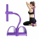 Multifunction Tension Rope Stirrup Puller,8-Tube Elastic Yoga Pedal Puller Resistance Band,Fitness Workout Equipment For Homegym Color Purple