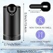 Electric Water Bottle Pump, Water Dispenser for 5 Gallon Bottle, Portable Drinking Water Pump, Universal 2-Motor Silent Jug Dispenser-Black