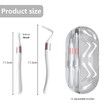 Portable Box Interdental Brush, Soft Dental Brush of Teeth Cleaning Tools, 2 Handles and 16 Replacement tips for Effective Plaque Removal, White