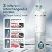 Portable Mini Water Dental Flosser for Teeth Cleaning Travel Oral Irrigator with Telescopic Water Tank, 4 Modes IPX7 Waterproof Design, White