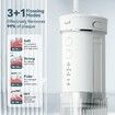 Portable Mini Water Dental Flosser for Teeth Cleaning Travel Oral Irrigator with Telescopic Water Tank, 4 Modes IPX7 Waterproof Design, White