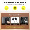 Gun Safe Lock Box Firearm Storage 4 Rifles Key Lockbox Steel Cabinet 6 Pistols Holder Locker Case LED Valuable Home Security Anti Theft Digital Keypad