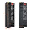 Gun Safe Lock Box Firearm Storage 4 Rifles Key Lockbox Steel Cabinet 6 Pistols Holder Locker Case LED Valuable Home Security Anti Theft Digital Keypad