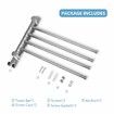 4-Arm Rotating Stainless Steel 304 Towel Rack Bathroom Foldable Towel Bar Space-Saving Christmas Gift