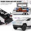1/32 Toy Car Metal Model for Kid Age 3 Up, Alloy Diecast Pickup Trailer RV Model Kit for Boy Girl Toddler Birthday, Silver