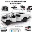 1/32 Toy Car Metal Model for Kid Age 3 Up, Alloy Diecast Pickup Trailer RV Model Kit for Boy Girl Toddler Birthday, Silver