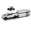 1/32 Toy Car Metal Model for Kid Age 3 Up, Alloy Diecast Pickup Trailer RV Model Kit for Boy Girl Toddler Birthday, Silver