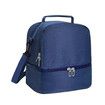 Lunch Box for Women Men, Large Double Deck Lunch Tote Bag Meal Prep Containers Reusable Leakproof Lunch Cooler Bag for Work Office Picnic (Blue)