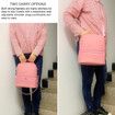 Lunch Box for Women Men, Large Double Deck Lunch Tote Bag Meal Prep Containers Reusable Leakproof Lunch Cooler Bag for Work Office Picnic (Pink)