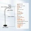 5X Floor Magnifying Glass with Light and Stand Flexible Gooseneck LED