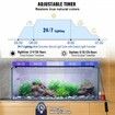 Aquarium Light 48W Full Spectrum Fish Tank Light with 24/7 Natural Mode Adjustable Timer & 5-Level Brightness with Aluminum Alloy Shell Extendable Brackets