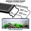 Aquarium Light 48W Full Spectrum Fish Tank Light with 24/7 Natural Mode Adjustable Timer & 5-Level Brightness with Aluminum Alloy Shell Extendable Brackets