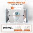 Raised Toilet Seat 7-Position Height Adjustment 655-805 Mm 158.7 kg Weight Capacity with Comfort Padded Aluminum Frame Universal Toilet Seat Riser