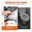 Raised Toilet Seat 7-Position Height Adjustment 655-805 Mm 158.7 kg Weight Capacity with Comfort Padded Aluminum Frame Universal Toilet Seat Riser