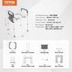 Raised Toilet Seat 7-Position Height Adjustment 655-805 Mm 158.7 kg Weight Capacity with Comfort Padded Aluminum Frame Universal Toilet Seat Riser