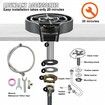 Glass Rinser 10 Powerful Spraying Jets 360degree Rotating Cup Rinser for Sink Wearproof ABS Kitchen Sink Faucet Cup Washer & ABS Cup Holder