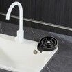 Glass Rinser 10 Powerful Spraying Jets 360degree Rotating Cup Rinser for Sink Wearproof ABS Kitchen Sink Faucet Cup Washer & ABS Cup Holder