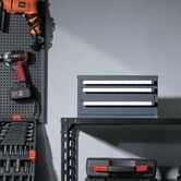 Drill Bit Dispenser Cabinet Three-Drawer Drill Bit Organizer Cabinet for 1mm to 13mm Steel Drill Dispenser Organizer Cabinet with Labels Stackable