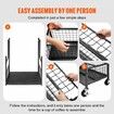 Garden Tool Organizer 16 Slots with Hooks Yard Tool Tower Rack with Wheels for Garage Organization and Storage Hold Long-Handled Tool/Rake/Broom
