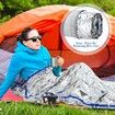 Emergency Sleeping Bag, Portable Emergency Blanket for Survival Gear, Thermal Bivy Sack with D-Type Buckle for Camping, Hiking, Outdoor, Silver