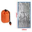 Emergency Sleeping Bag, Portable Emergency Blanket for Survival Gear, Thermal Bivy Sack with D-Type Buckle for Camping, Hiking, Outdoor, Silver