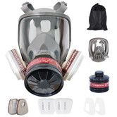 Full Face Gas Mask, Gas Masks Survival and Chemical with 40mm Activated Carbon Filter for Gases, Vapors, Dust, Chemicals