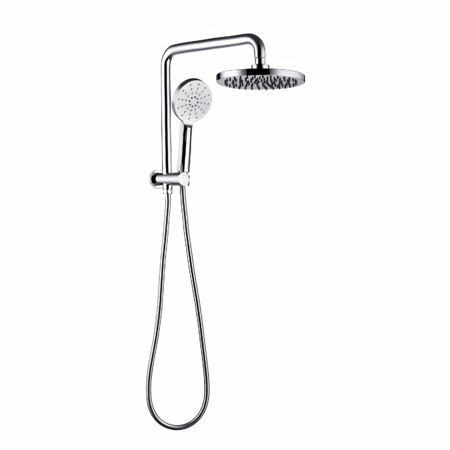 WELS 8" Rain Shower Head Set, 2 in 1 Shower Rail Wall Mounted with 3-Mode Handheld Showerhead, Luxury Hotel Bathroom Shower Set