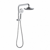WELS 8" Rain Shower Head Set, 2 in 1 Shower Rail Wall Mounted with 3-Mode Handheld Showerhead, Luxury Hotel Bathroom Shower Set
