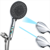 Filtered Shower Head with Handheld, High Pressure 10 Spray Mode Showerhead with Filters, Water Softener Filters Beads for Hard Water