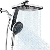 High Pressure Rain Shower Head: Upgrade Shower Heads with Handheld Spray Built-in Magnetic Docking and Power Jets and 10 Spray Modes