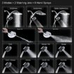High Pressure Rain Shower Head: Upgrade Shower Heads with Handheld Spray Built-in Magnetic Docking and Power Jets and 10 Spray Modes