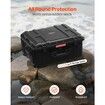 3.5 Cu.ft Weatherproof Hard Case Rolling Wheels & Retractable Handle Black