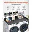 Washer Dryer Countertop with Shelf 54"x27" Wooden Washer Dryer Cover Black