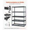 Storage Shelves 5 Tier Adjustable Heavy Duty Garage Shelving Unit 1361 kg