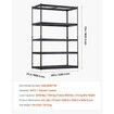 Storage Shelves 5 Tier Adjustable Heavy Duty Garage Shelving Unit 1361 kg