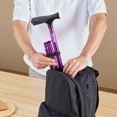 Walking Cane Folding Walking Stick 8-Level Height 4-Pronged Pivoting Base