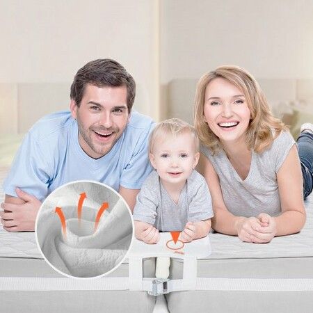 Bed Bridge King Bed Connector Kit Metal Buckle and Storage Bag 80"L x 12"W