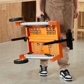 Miter Saw Stand with Tabletop and Wheels 330lbs Load Capacity Adjustable