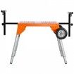 Miter Saw Stand with Tabletop and Wheels 330lbs Load Capacity Adjustable