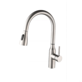 WELS Lead-Free Kitchen Mixer Taps Pull Out 2-Mode Metal Sprayer Laundry Sink Mixer Tap 360～ Swivel Spout Kitchen Tap(Brushed Nickel)