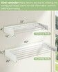 Wall Mounted Clothes Drying Rack 100 CM Foldable Laundry Rack Folding Indoor Drying Rack Clothing Collapsible Towel Rack with Wall Template 6 Rods
