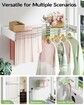 Wall Mounted Clothes Drying Rack 100 CM Foldable Laundry Rack Folding Indoor Drying Rack Clothing Collapsible Towel Rack with Wall Template 6 Rods