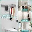 Laundry Drying Rack Collapsible Wall Mounted Clothes 31.5" Wide 13.1 Linear Ft 5 Aluminum Rods 45 lb Capacity with Wall Template Screwdriver Bit
