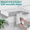 Laundry Drying Rack Collapsible Wall Mounted Clothes 31.5" Wide 13.1 Linear Ft 5 Aluminum Rods 45 lb Capacity with Wall Template Screwdriver Bit