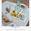 Black 44x31.5x24.5CM Collapsible Shopping Basket 35L Reusable Plastic Grocery Shopping Baskets 50KG Small Foldable Storage Crates with Handles